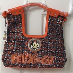 Orange and Black Logo Tote